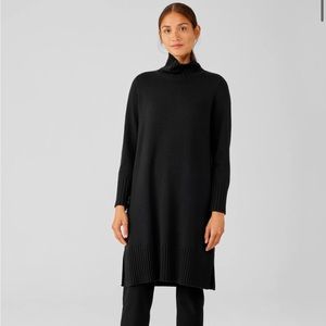 Merino Jersey Turtleneck Dress in Regenerative Wool